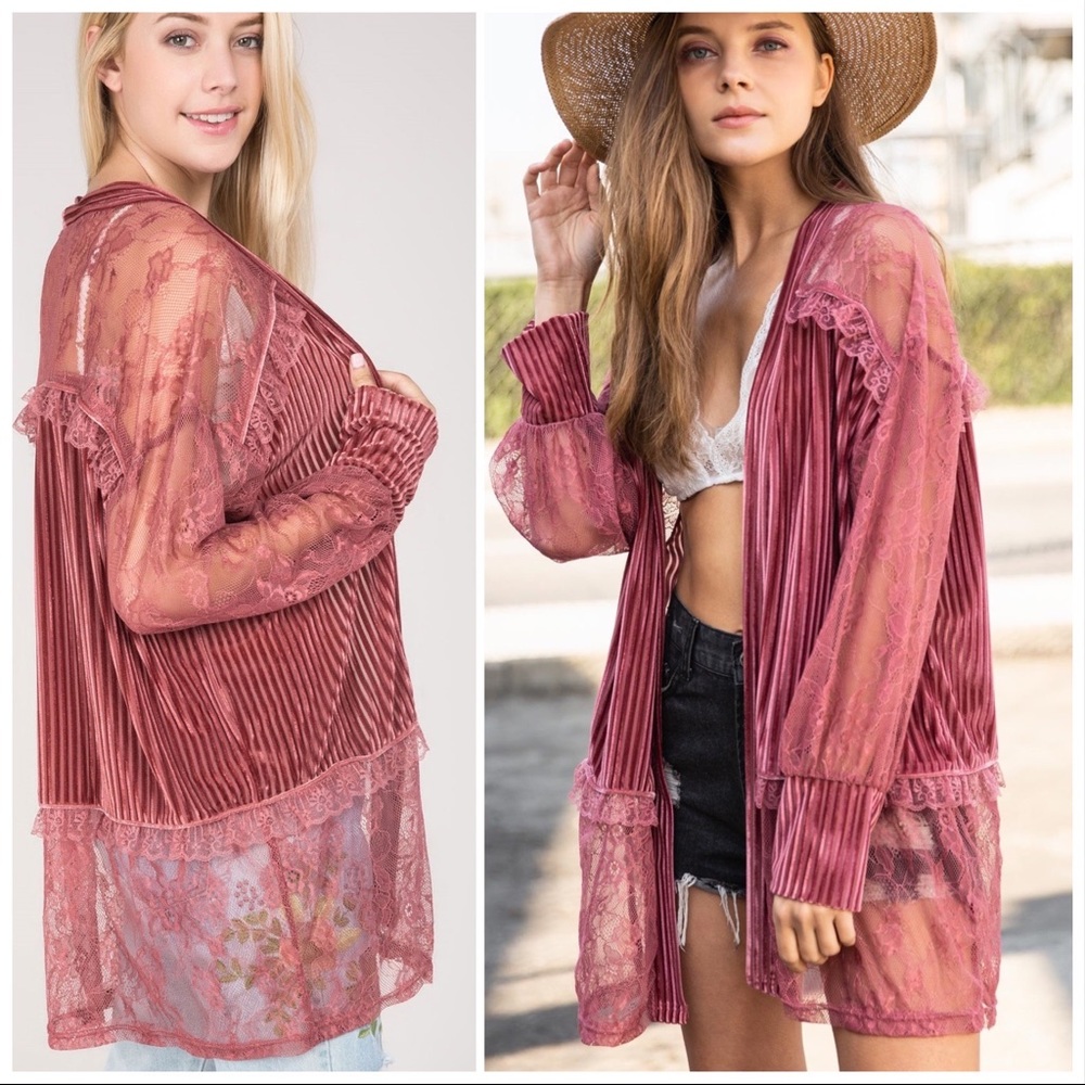 POL Amanda Mesh Lace Cardigan - Picture 8 of 11